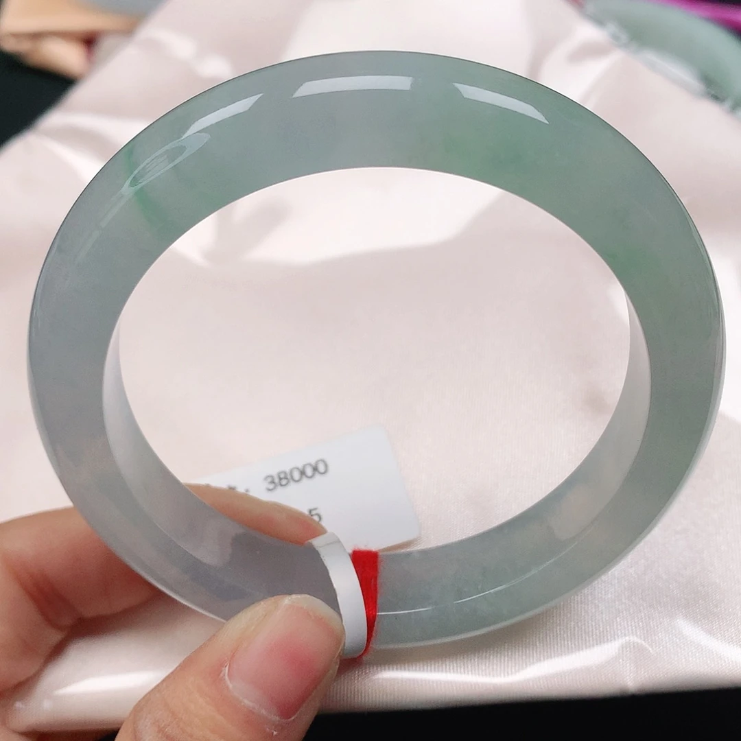 翡翠手镯未镶嵌天然翡翠手镯56