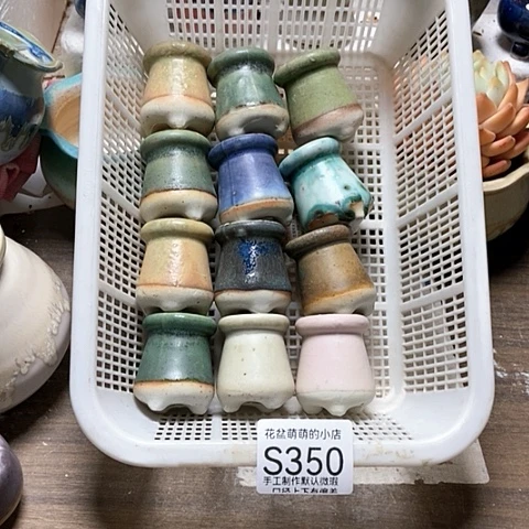 紫砂花盆350微瑕品口径3厘米左右的