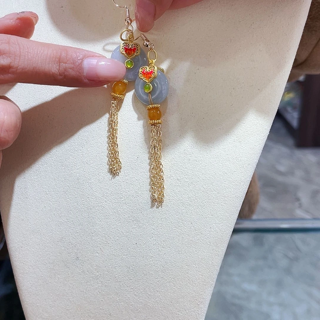 翡翠耳饰未镶嵌耳饰