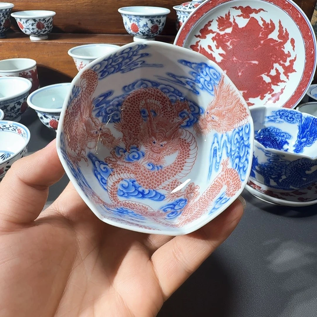 李***登泥塑主人杯手工手绘
