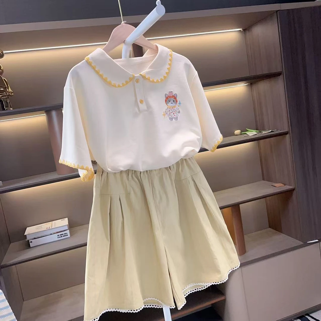 女童短袖T恤夏装2025夏季新款亲子装百搭儿童打底衫上衣25XK206