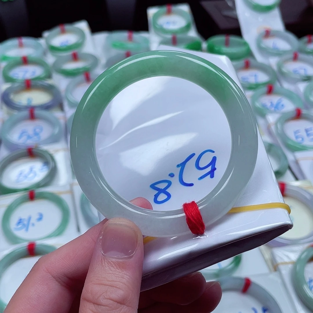 翡翠手镯未镶嵌52.8圆条39号