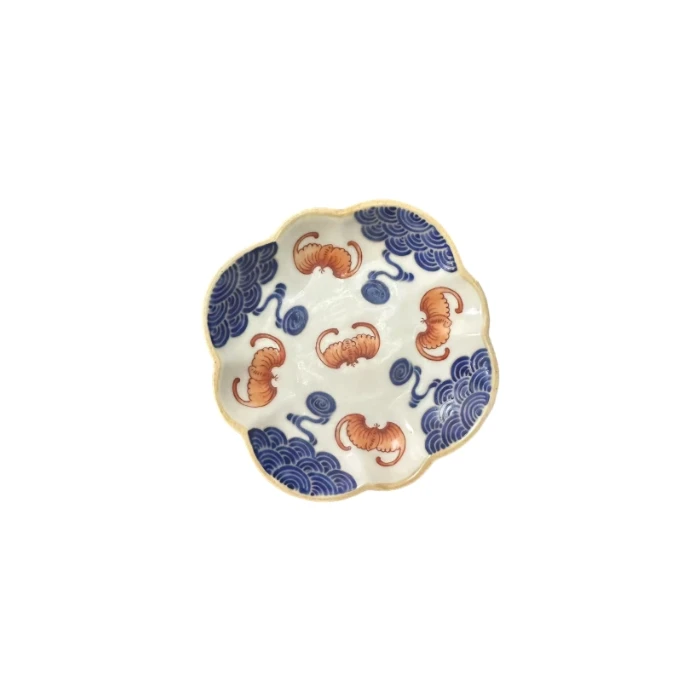 清粉彩蝙蝠故事图高足盘