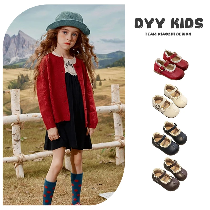 假分趾花苞公主鞋经典女童小皮鞋软底ZYP-6