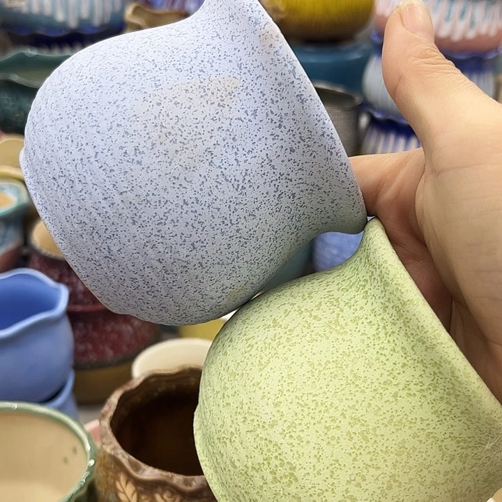 多肉绿植陶瓷花盆9.9包邮，有孔