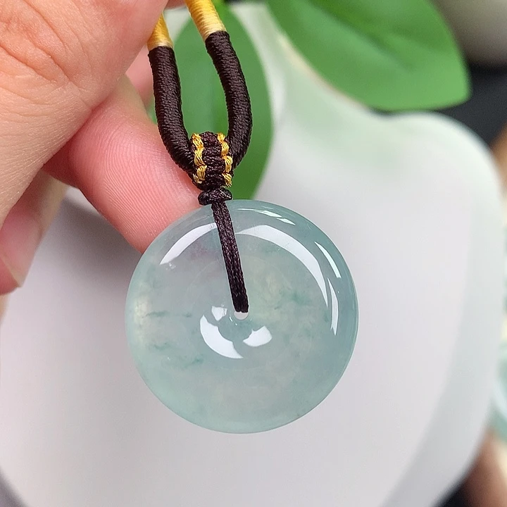 颈饰未镶嵌翡翠平安扣 25.1x5.6mm