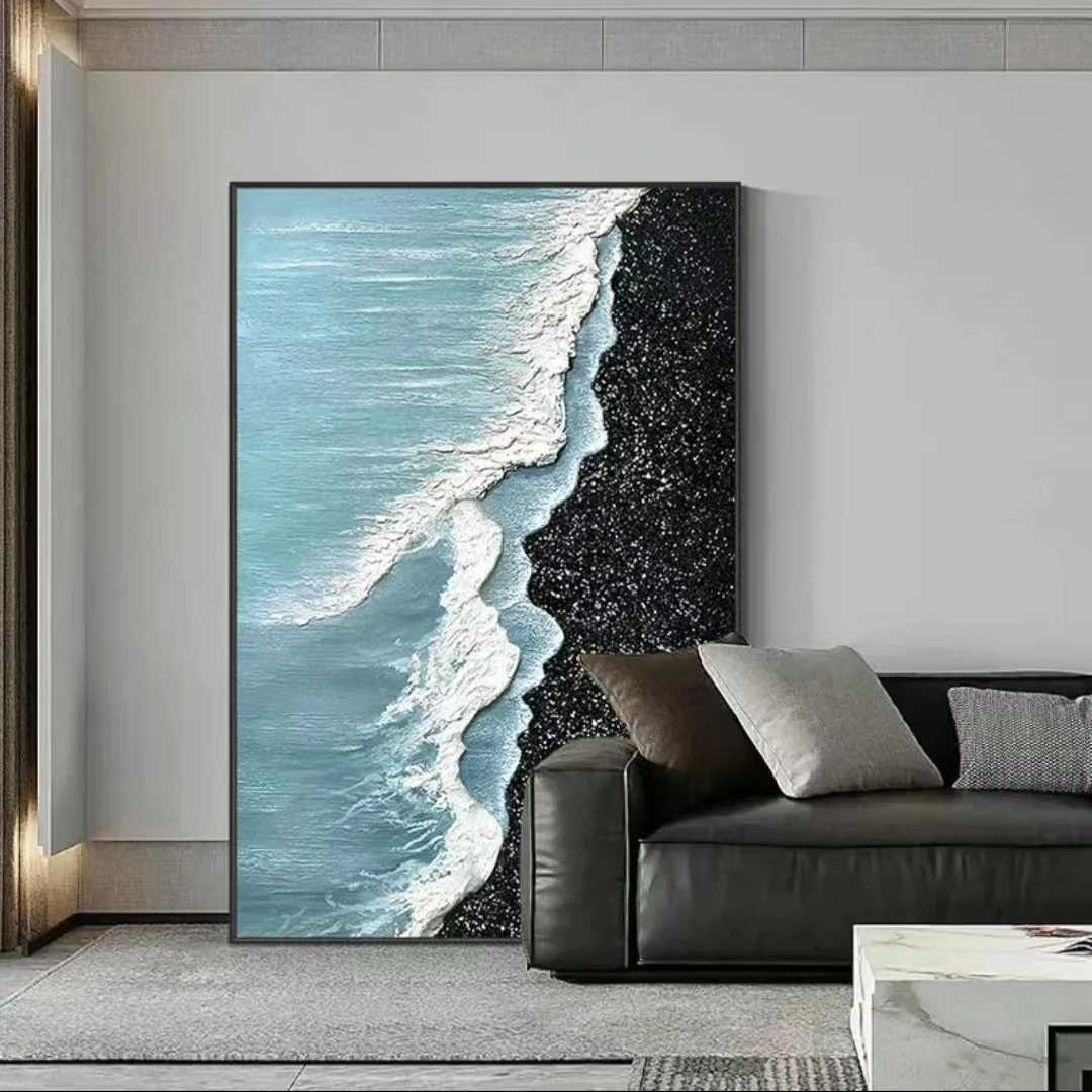 【风生水起】手工砂岩玄关装饰画