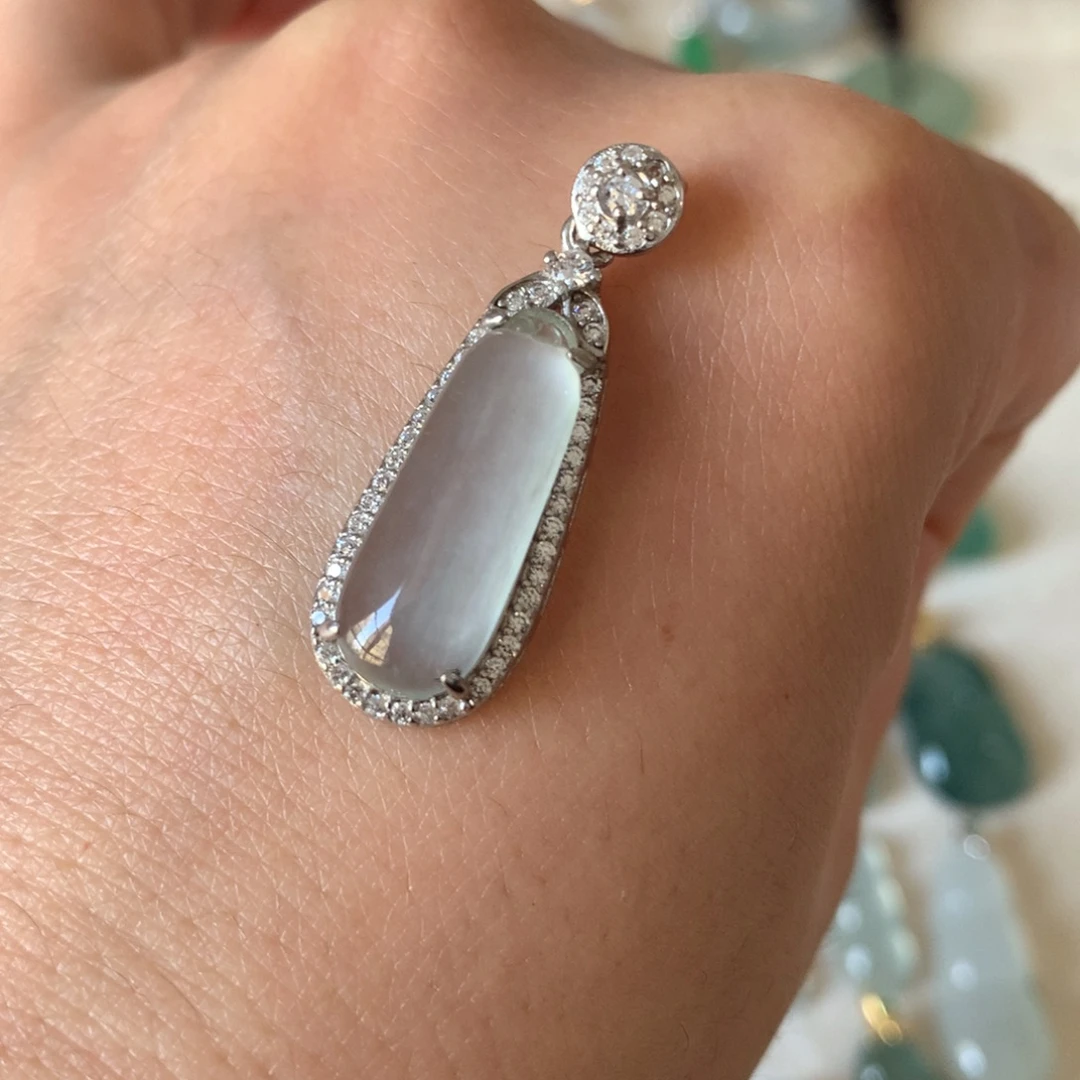 翡翠银S925镶嵌颈饰18