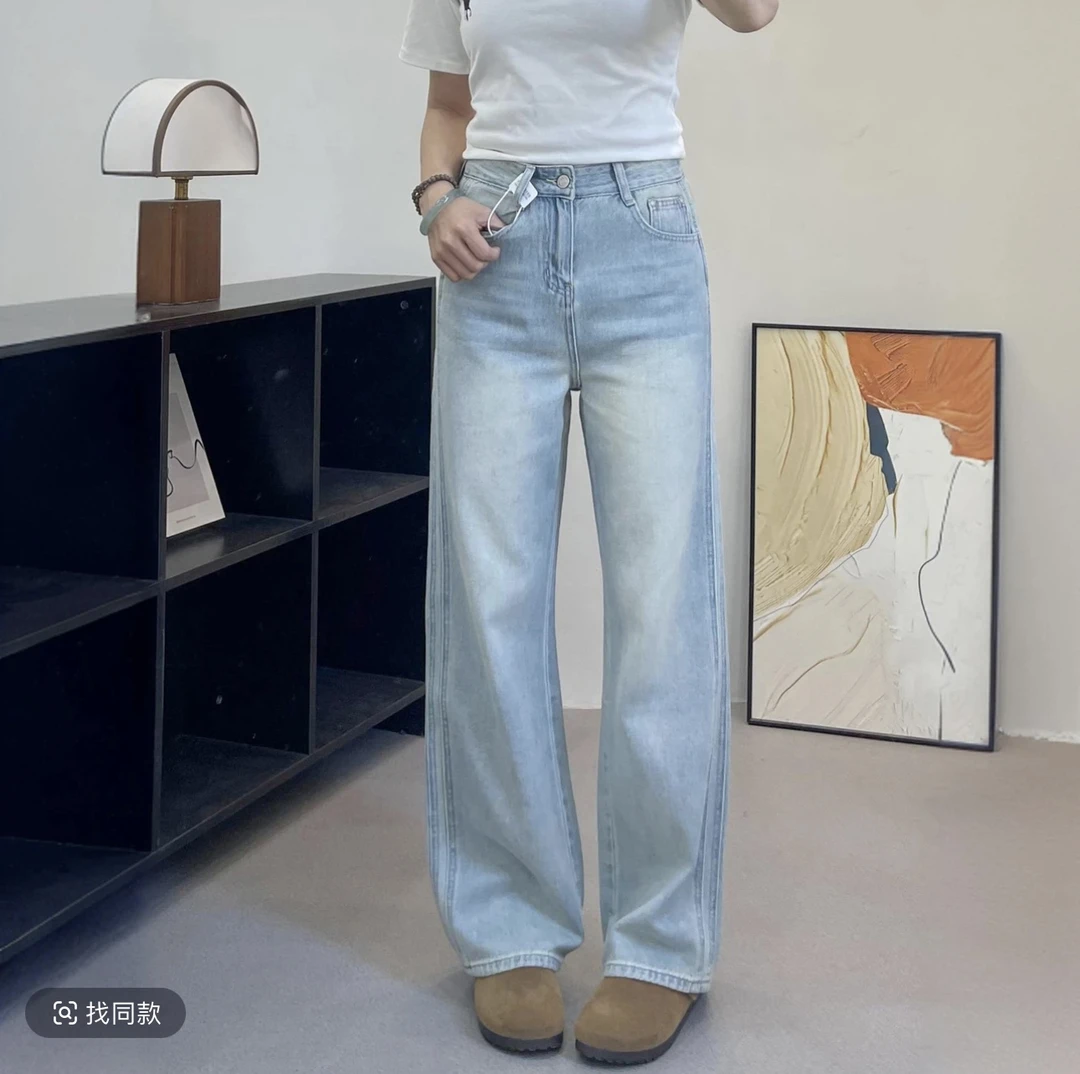 88592单色窄版直筒裤