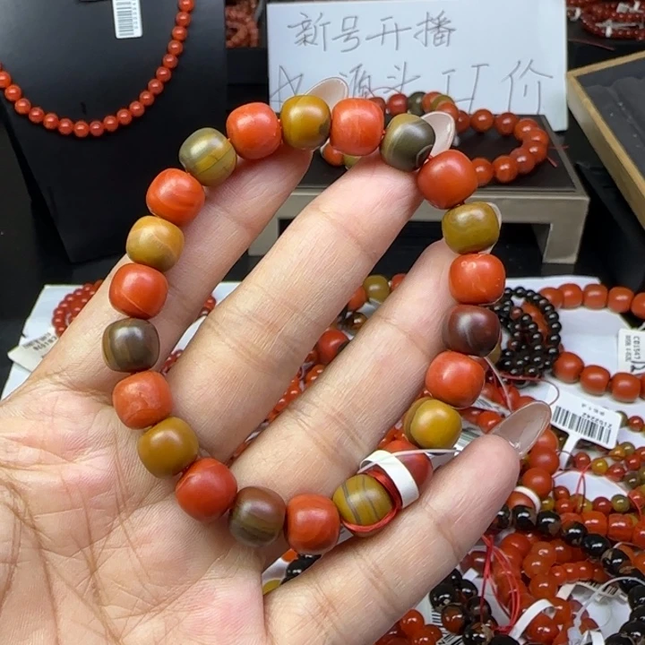 未镶嵌手链南红玛瑙天然包浆9mm