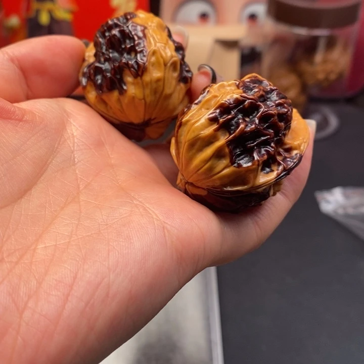 清***s文玩核桃把件七彩烈火金蟾