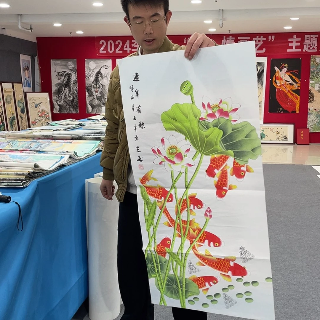 国画今天上午国画作品展示