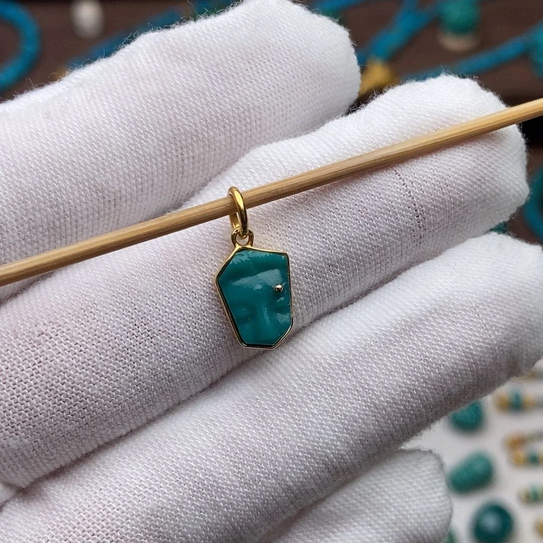 绿松石18K金镶嵌绿松石配饰