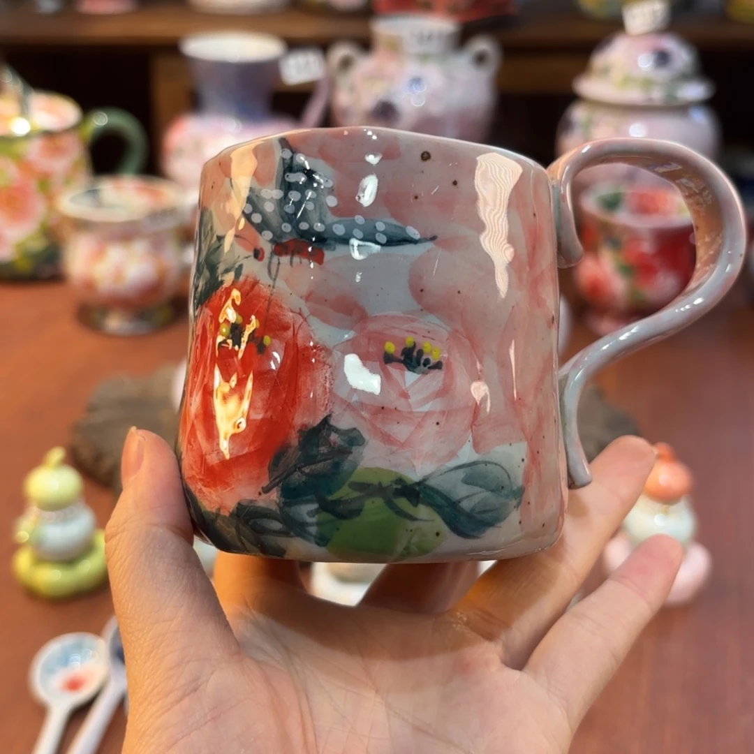 摆件景德镇手绘高温釉下彩陶瓷茶具