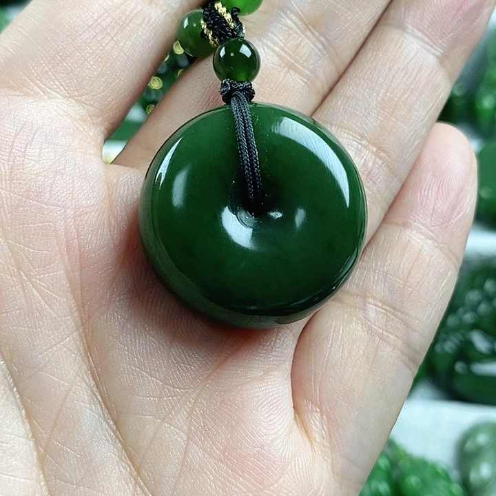 和田玉（碧玉）未镶嵌吊坠(不含链)