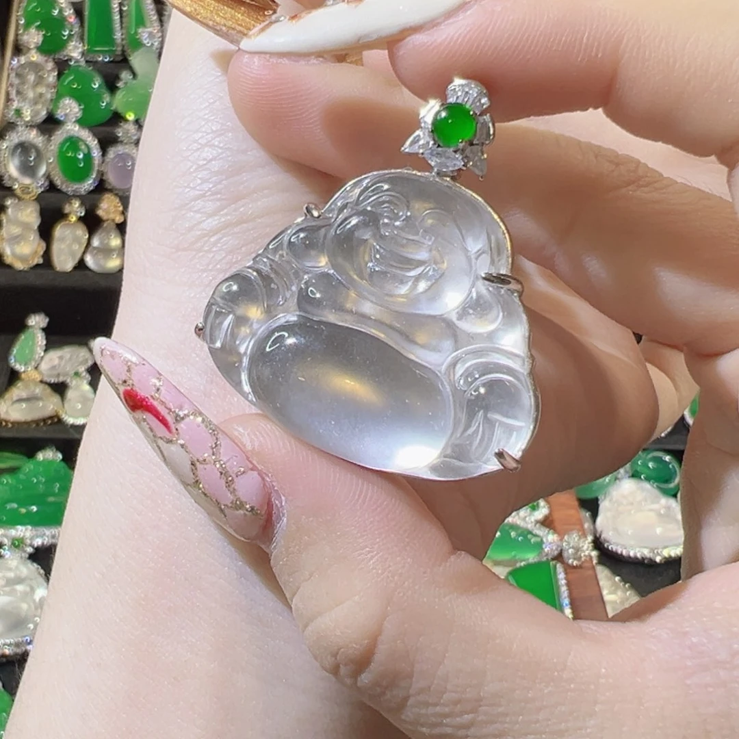 石英质玉颈饰银S925镶嵌