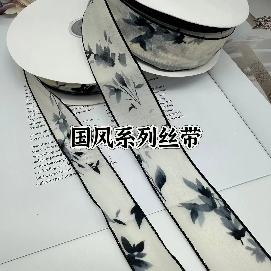 朵朵饰品 (买就送)唯美国风系列丝带发饰diy材料带子国风纱带