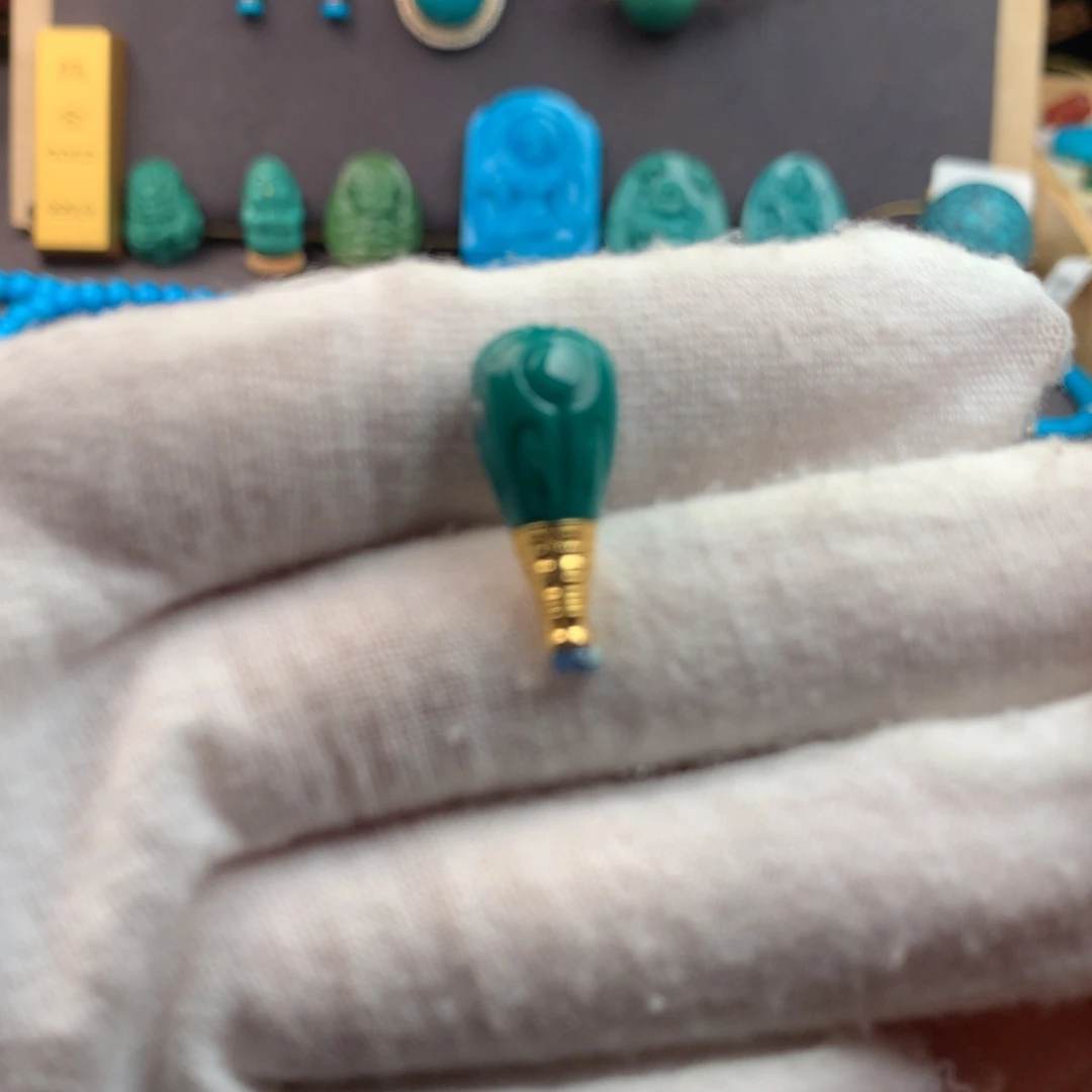 绿松石18K金镶嵌绿松石