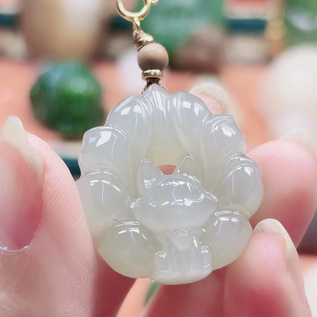 和田玉银S925镶嵌颈饰