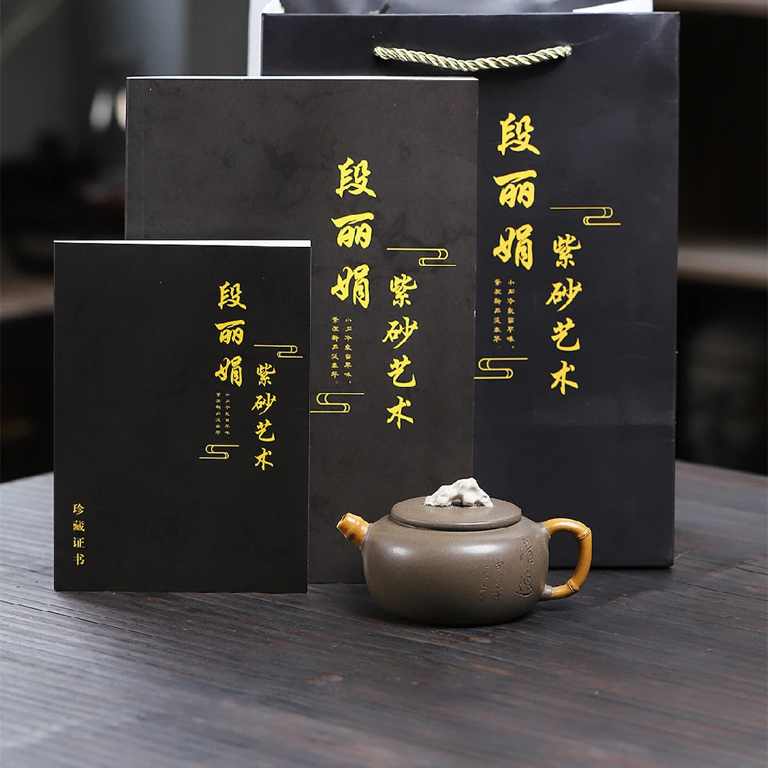 太湖石清逸壶 宜兴手工紫砂壶 原矿青灰段泥 紫砂茶壶