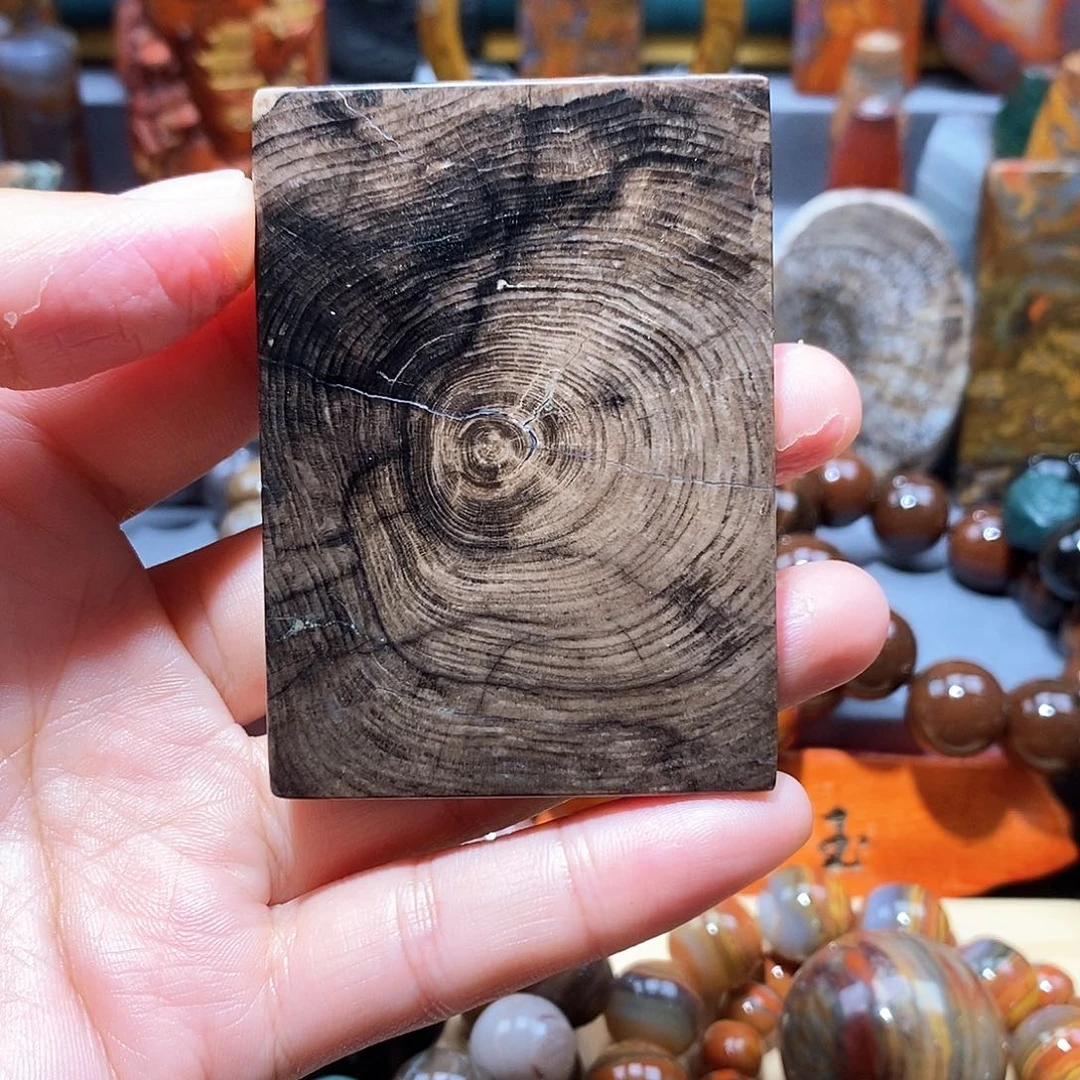 老***！硅化玉天然北票硅化玉牌子未镶嵌