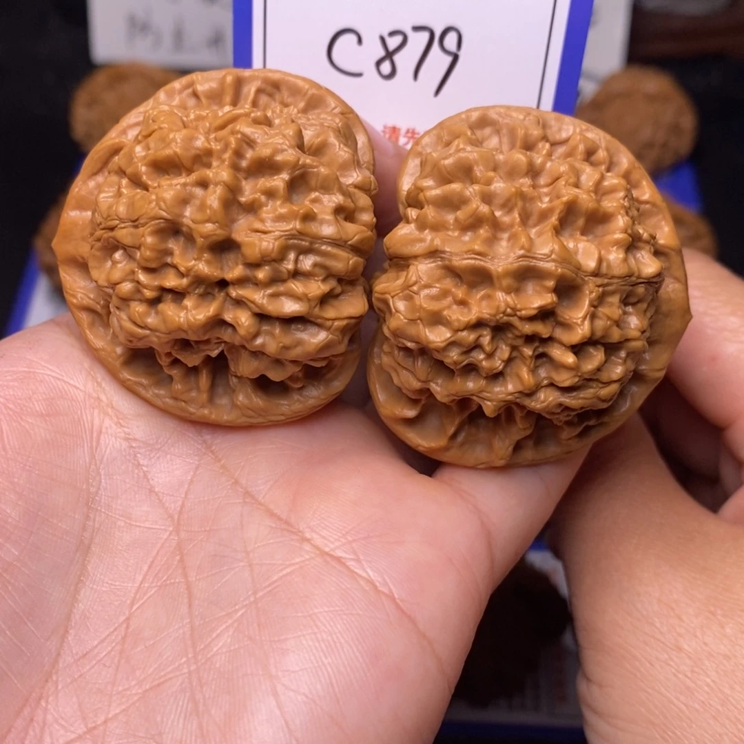 文玩核桃把件48官帽c879