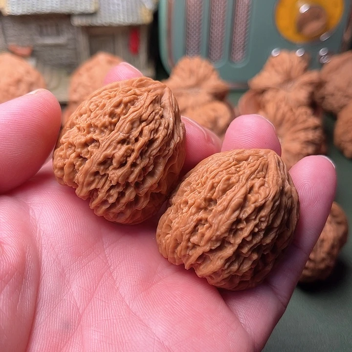 文玩核桃把件拉丝高炮龟背南将石