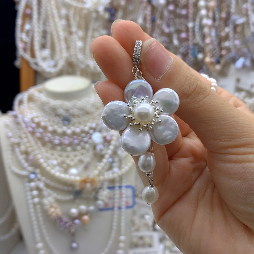 合金淡水珍珠项链耳饰