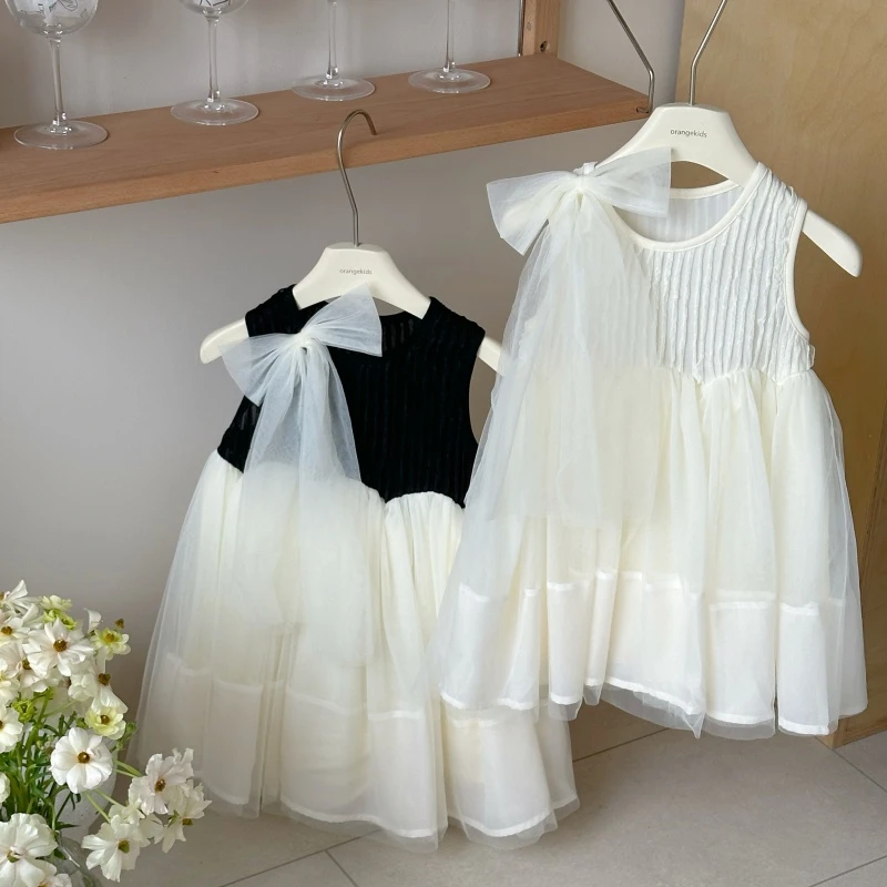 【橘子家】女童洋气网纱公主裙无袖背心裙高端气质礼服裙HS62089