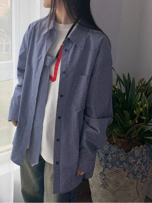 Annenono时尚条纹休闲衬衫