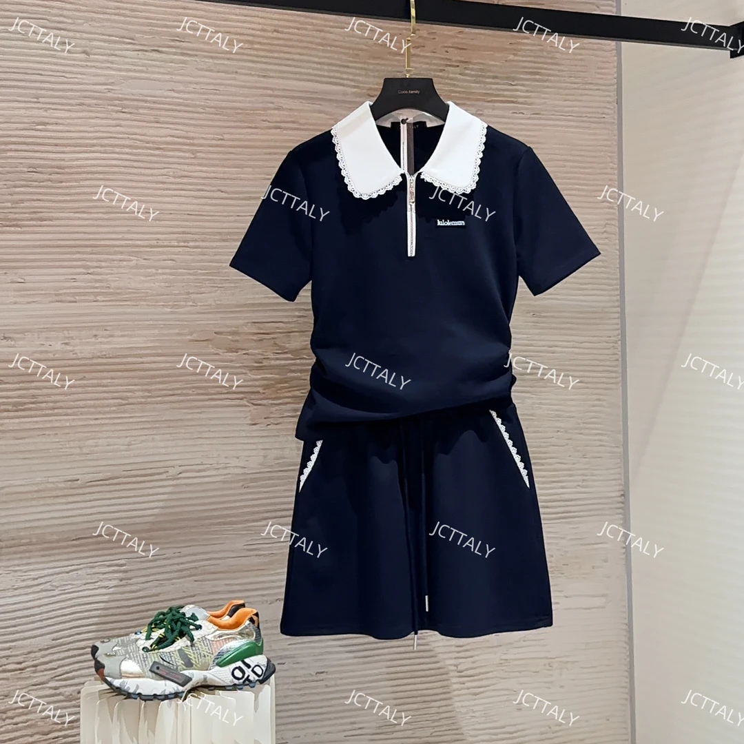 【宠粉价】夏季新款蕾丝POLO短袖套装裙两件套连衣裙裤TZ-188