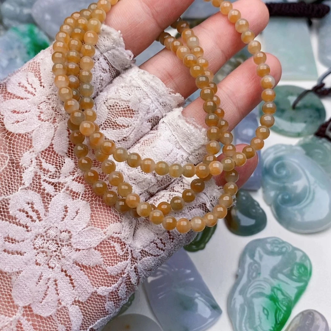 翡翠未镶嵌颈饰小*子珠珠