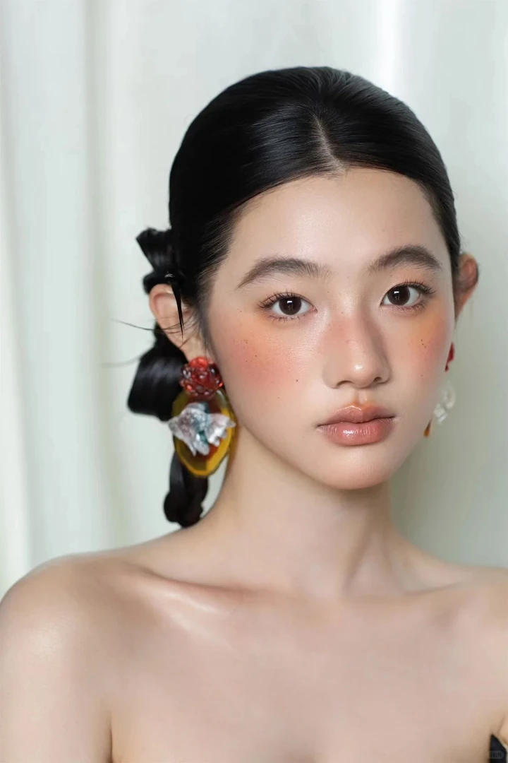 非金属树脂耳饰 好柿｜471小众油画风新中式耳环高级感新娘耳饰