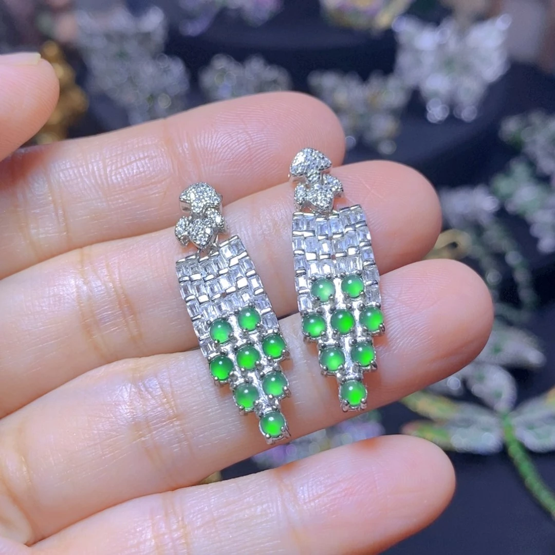 翡翠银S925镶嵌颈饰天然翡翠