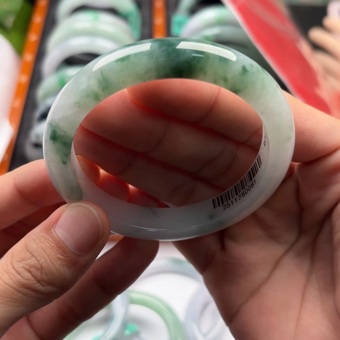 翡翠未镶嵌手镯5859 75