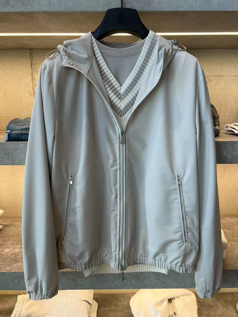 代eleventy 经典LP同款羊毛混纺科技面料休闲连帽外套