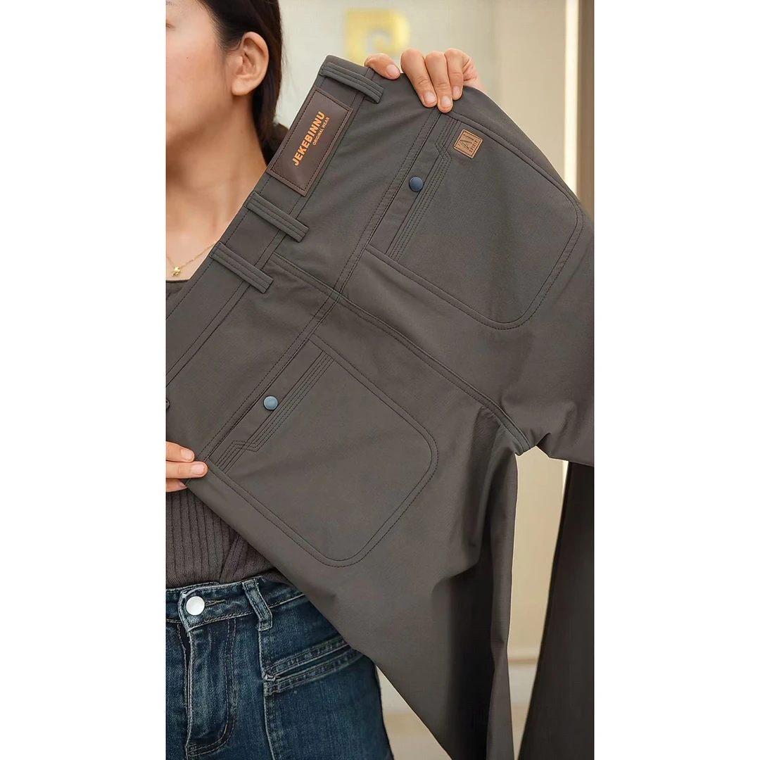 皮尔卡丹-宽松休闲裤秋季新款高端轻奢简约百搭休闲裤男-8051