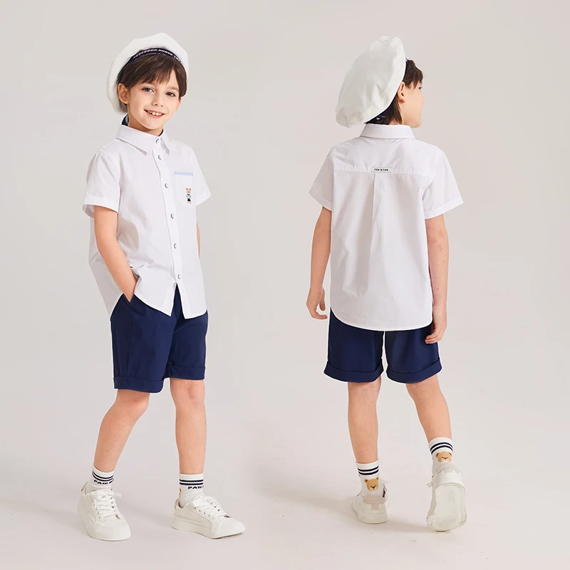 PawinPaw男童纯棉衬衫可脱卸蝴蝶领结演出服礼服PCYAE2411K