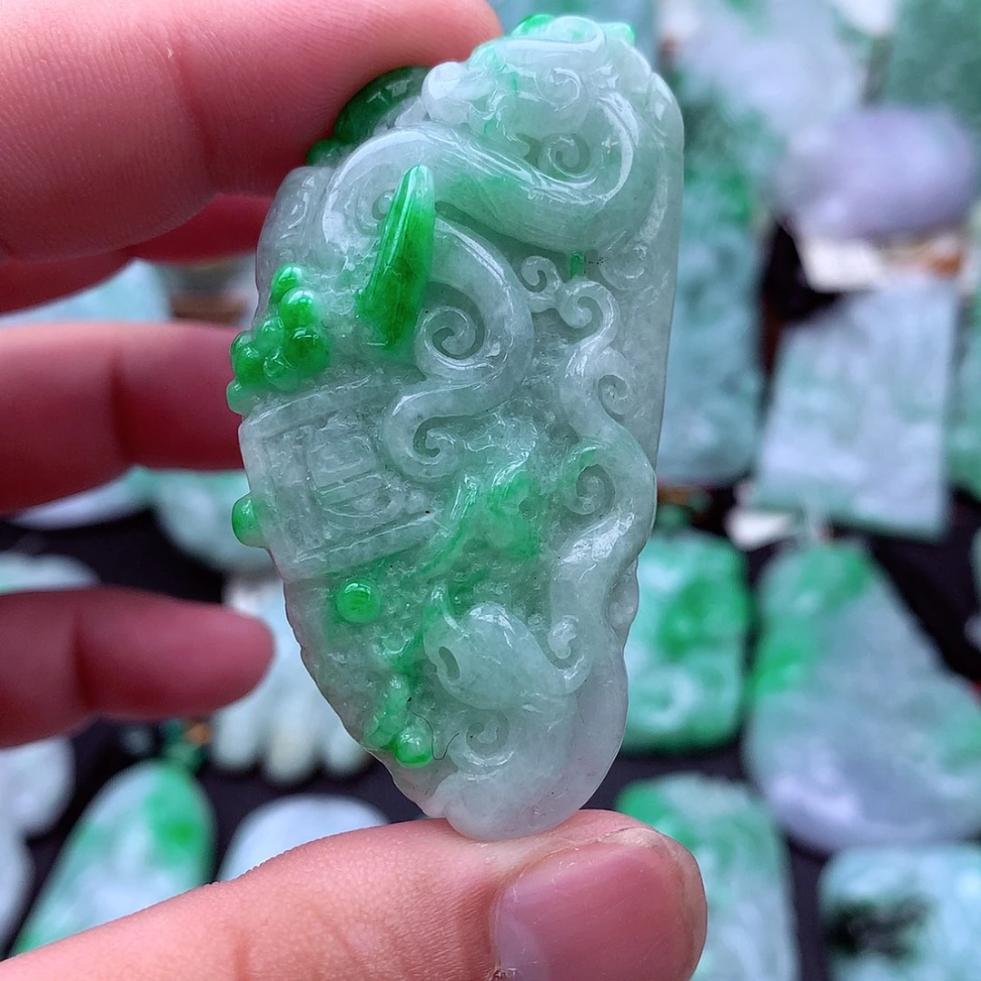 翡翠未镶嵌吊坠(不含链)