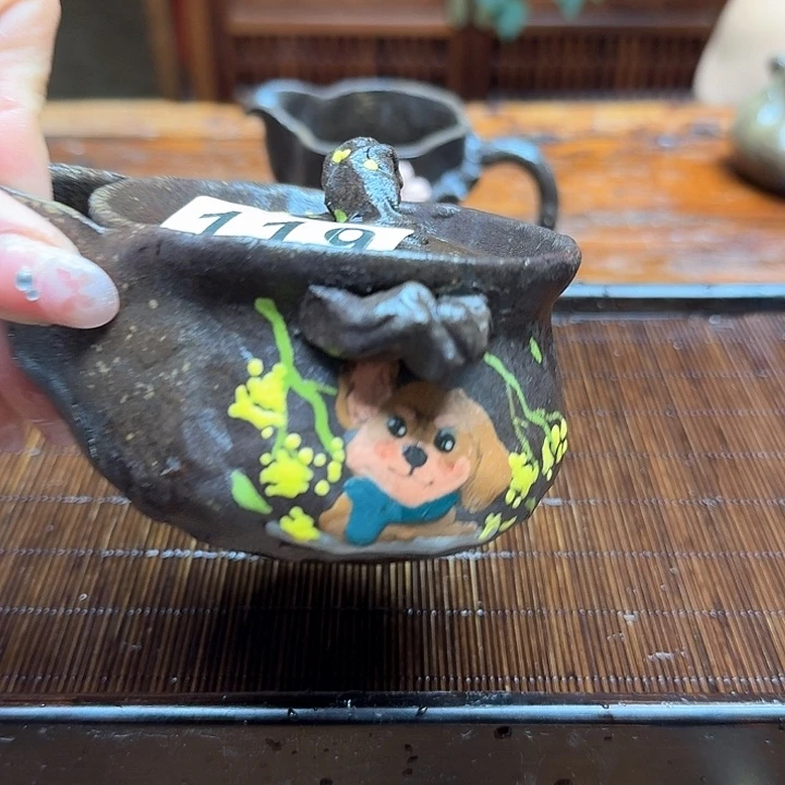 纯手工制作粗陶茶具