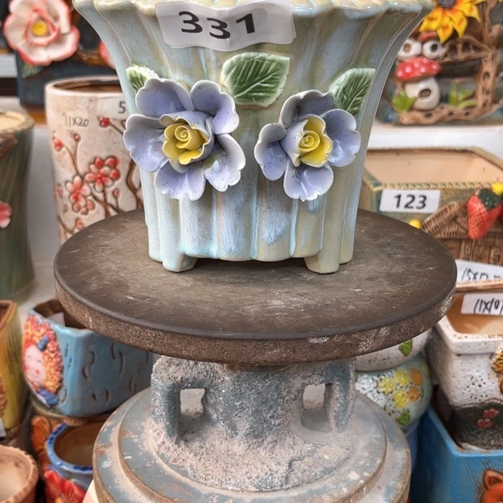 紫砂花盆粗陶材质多肉花盆