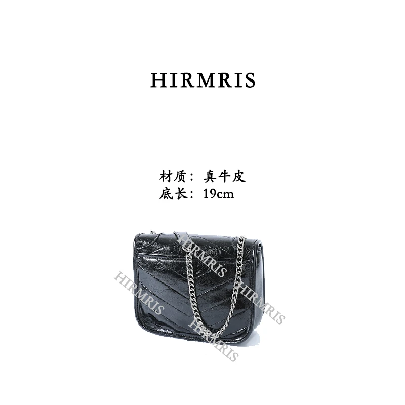 HIRMRIS手工真皮包YX218  迷你nk黑阳