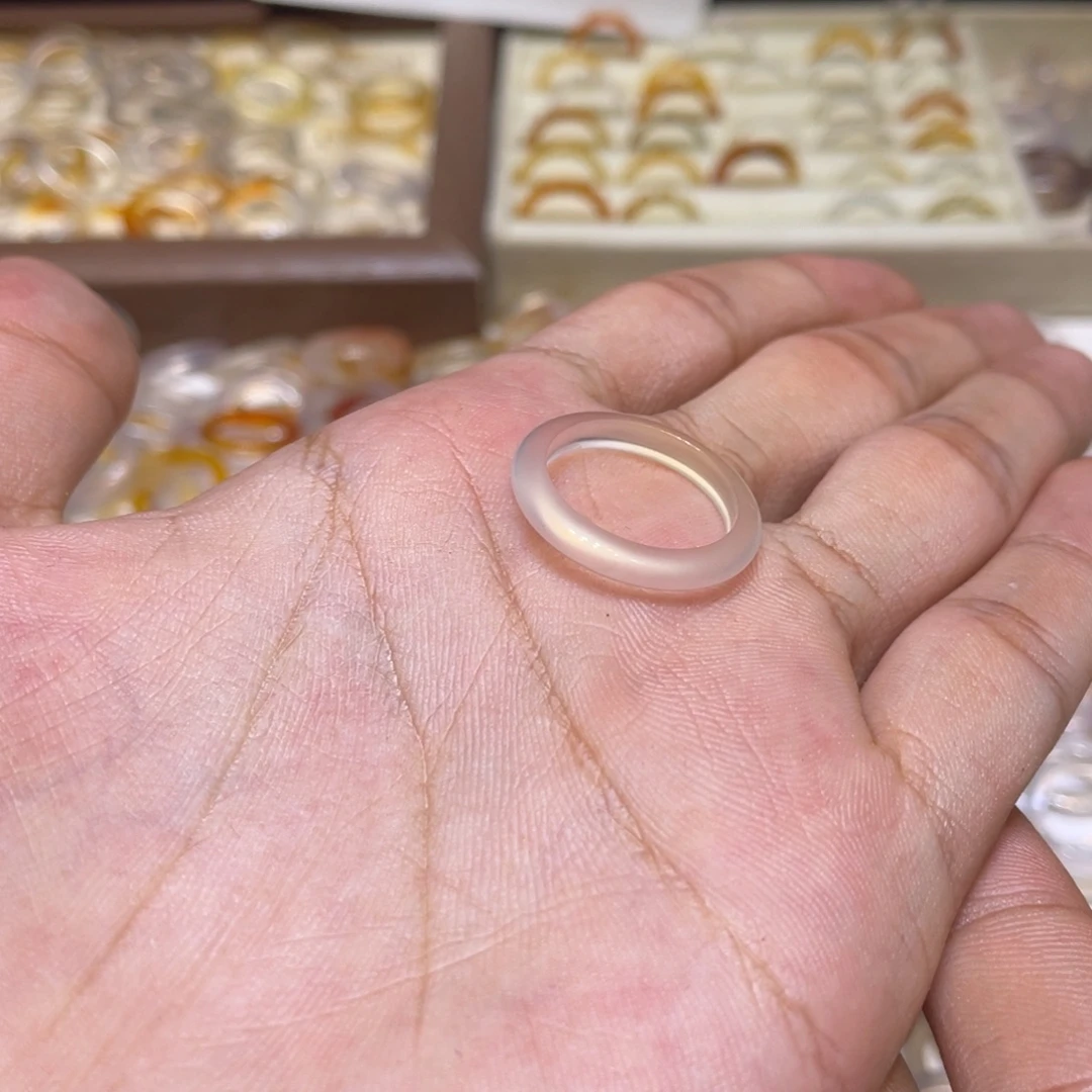 玛瑙/玉髓未镶嵌戒指46号港16