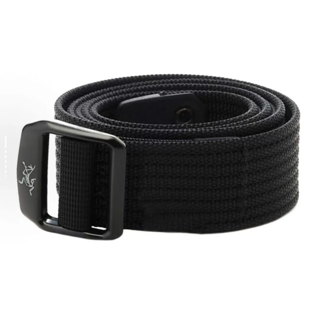 【腰带单品】始祖鸟徽标装饰织物腰带男女同款情侣款 黑色