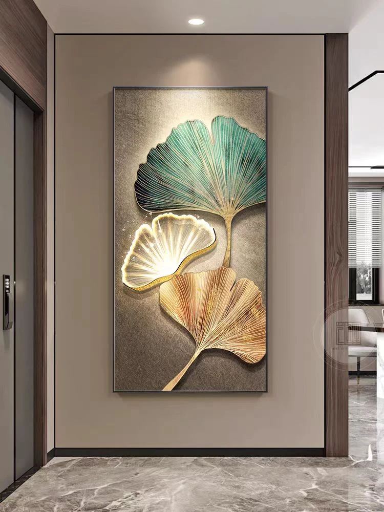 水沐新品家业兴旺现代轻奢奶油风格客厅沙发背景画玄关画走廊画