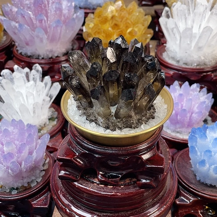 C***Y石材天然黑茶晶118