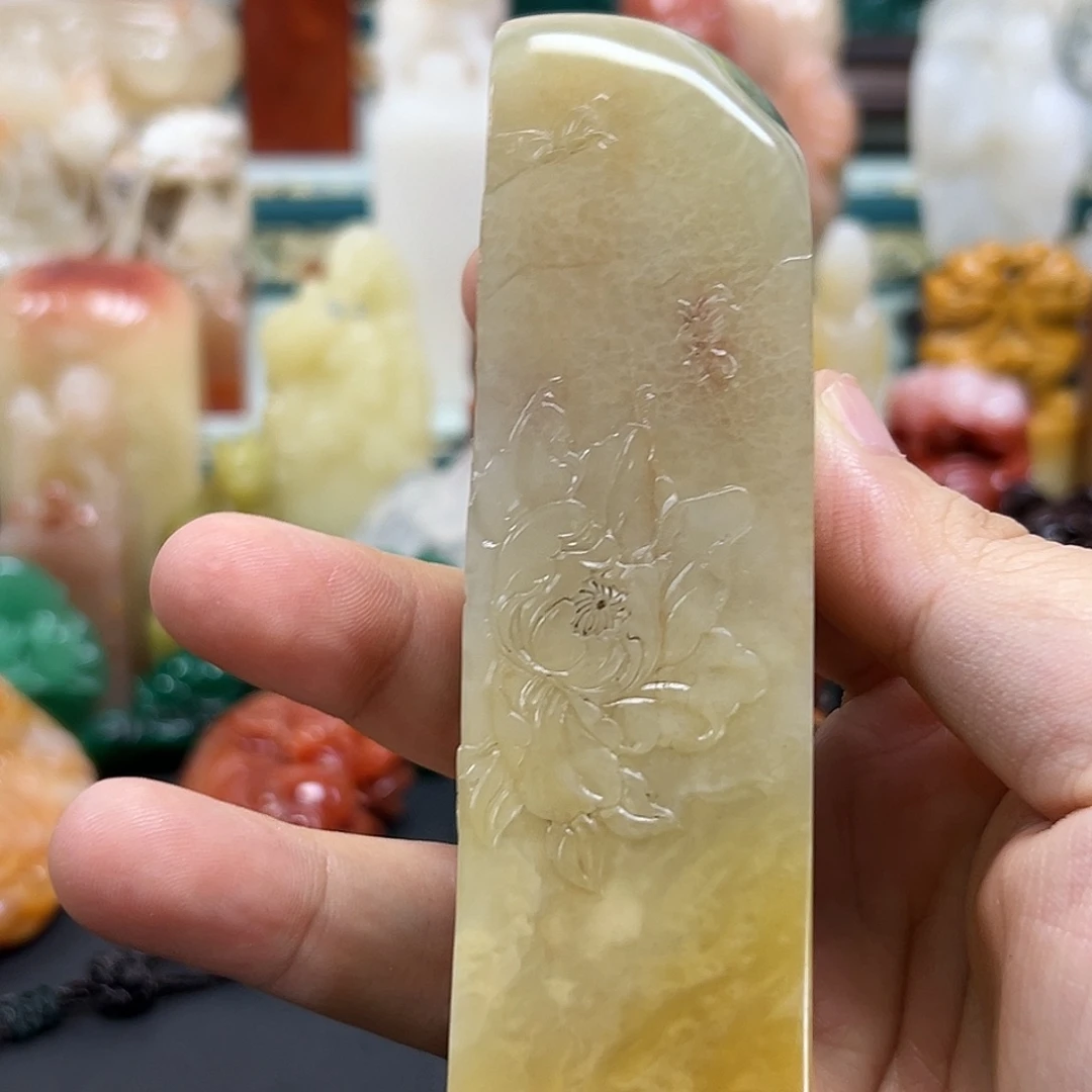 明***月寿山石印章雕刻工艺