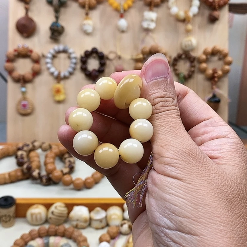 【闪购商品】白玉菩提吊坠婷*?炭烤菩提双圈加跑环