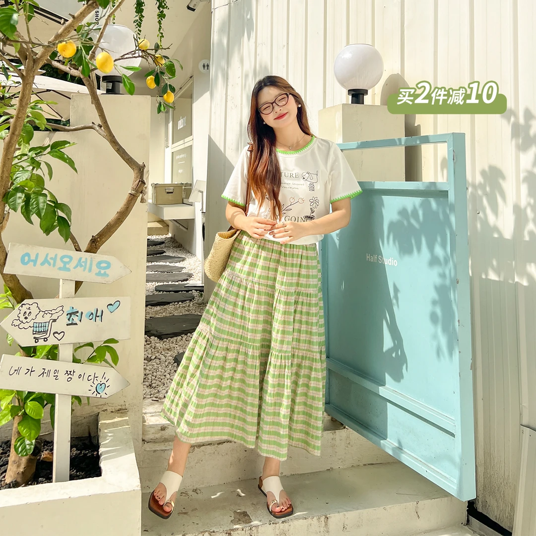 【夏季新款】大码百分百大码休闲清新宽松套装1723