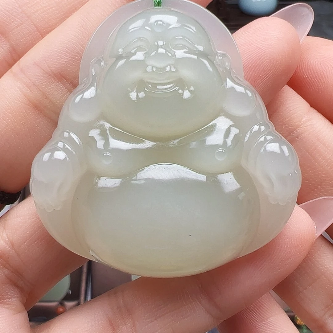 吊坠(赠链)足金镶嵌和田玉